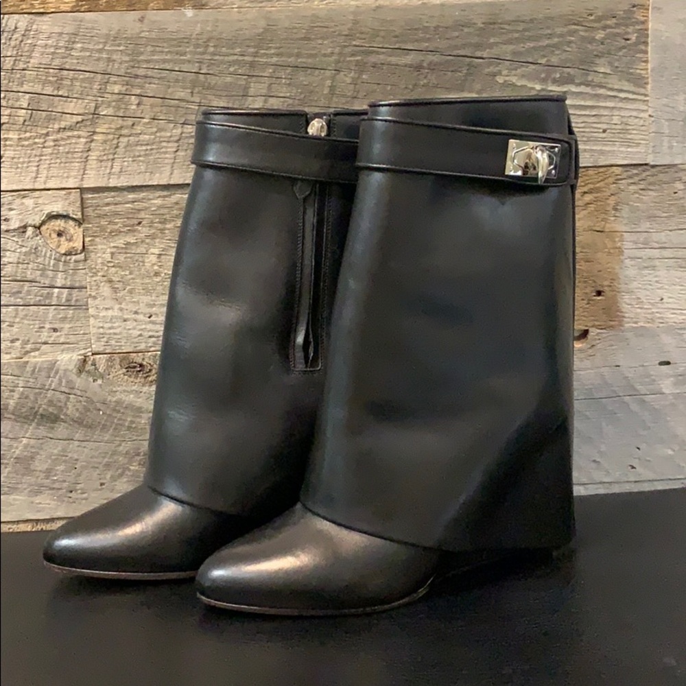 Givenchy Shark-Lock Wedge Booties